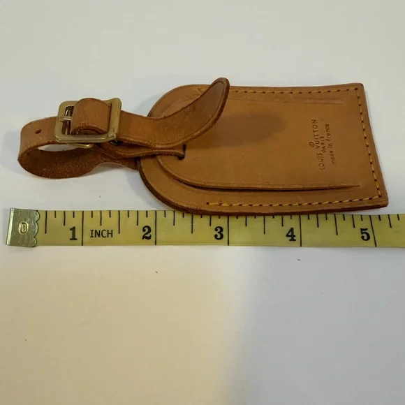 LV Authentic Leather Luggage Tag and Poignet Strap Set EUC - Picture 9 of 10